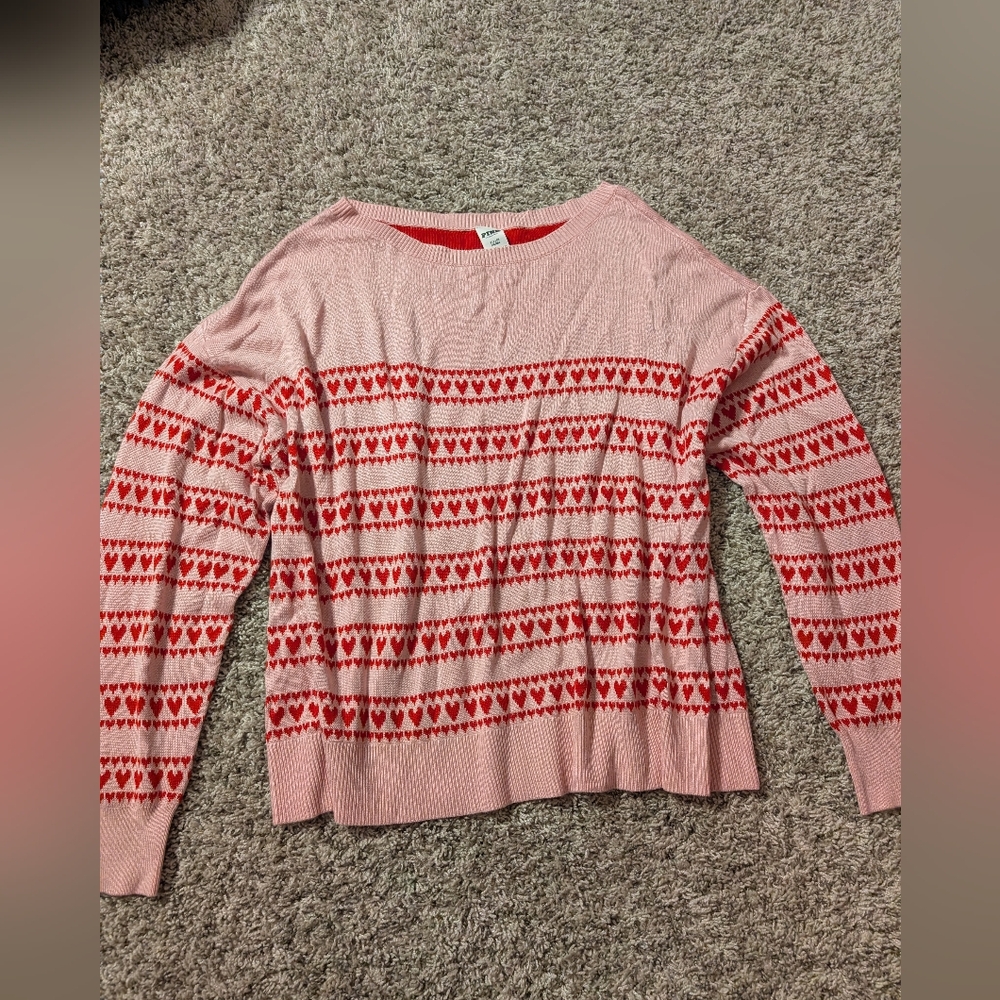Pink Heart Sweater